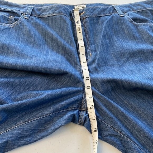 LL Bean Classic Fit Cropped Jeans Pima Cotton High Waist Soft - Picture 13 of 14